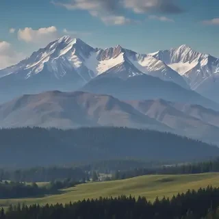 mountainous background