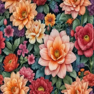 color drawings of flowers