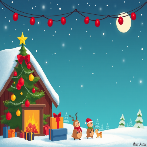 cartoon christmas backgrounds