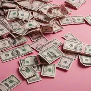 pink money background