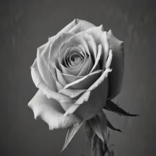 rose with black and white background