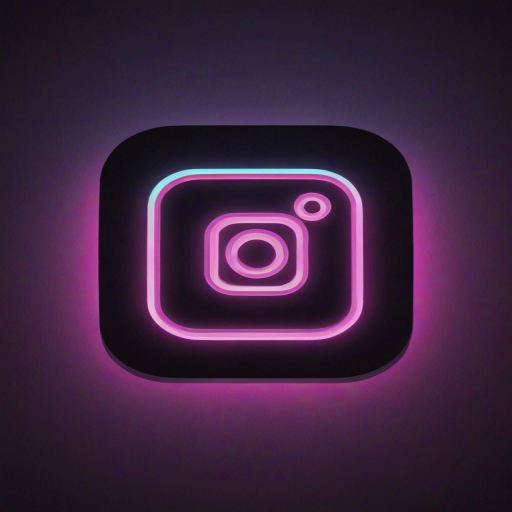 neon instagram logo