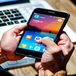 phone on hand