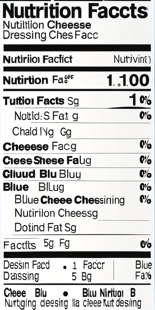 blue cheese dressing nutrition facts