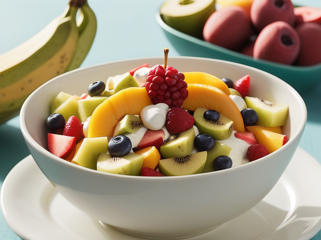 mexican fruit salad with cream