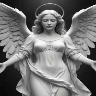 angel clip art black and white
