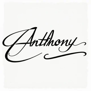 anthony in cursive