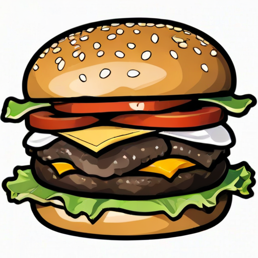 hamburger clipart black and white