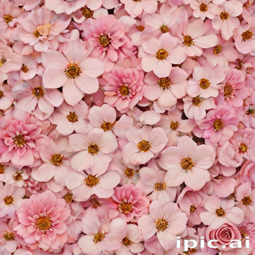 Pink Flowers Array A Beautiful Array of Soft Pink Flowers in Full Bloom Together.
