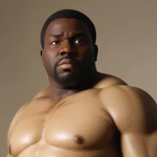 black fat man