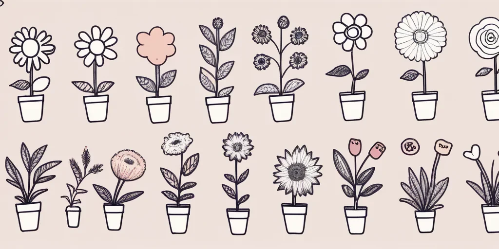 aesthetic flower doodles
