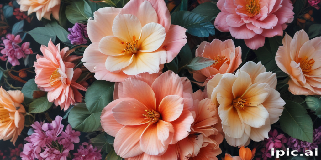 Vibrant Floral Arrangement Showcasing Lush Blooms in Vivid Colors
