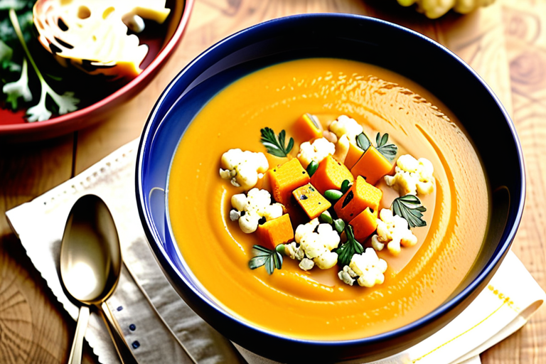 butternut squash and cauliflower soup