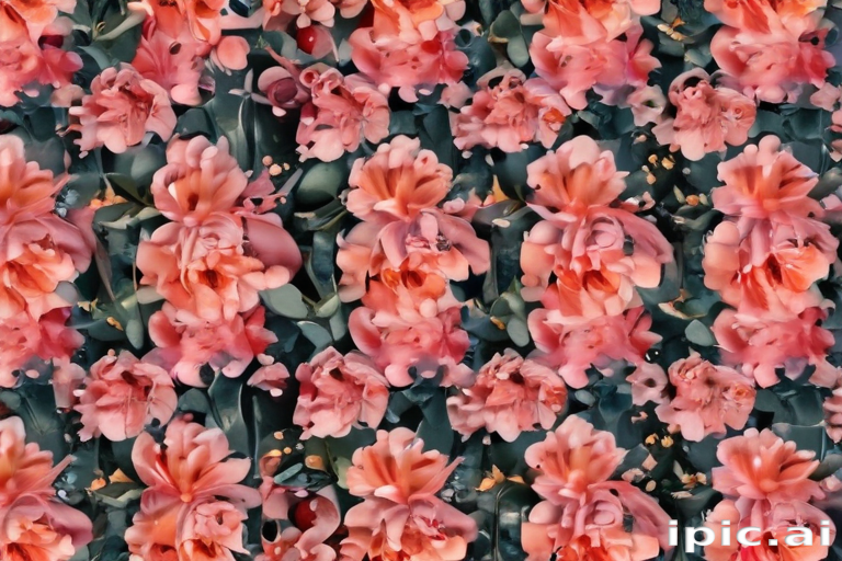 Vibrant Floral Pattern Featuring Lush Pink Orchids on a Dark Background