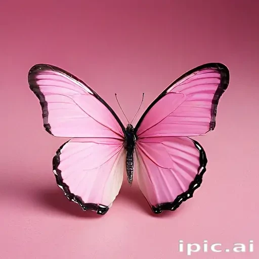 pink background butterfly