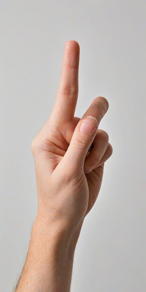 middle finger transparent