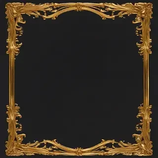 transparent background gold border