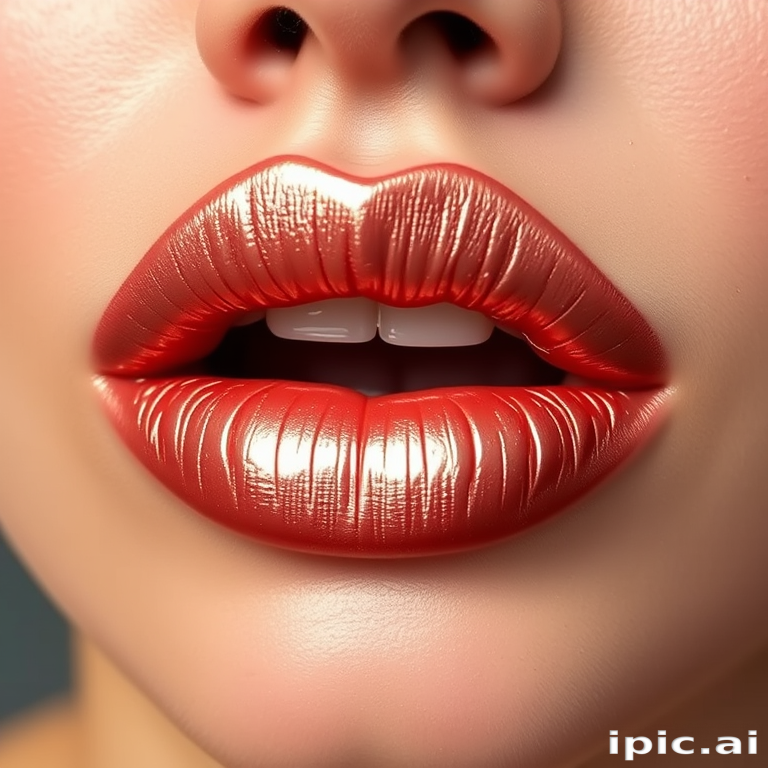 Metallic rose gold lips titled "Gilded Blush" offer a luxurious sheen with a hint of warmth, complementing both casual and formal attire for a touch of elegance