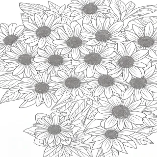 floral line art