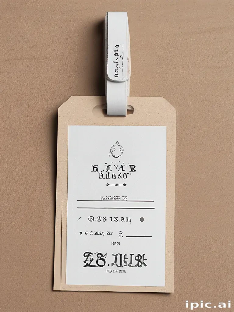 clothing tag mockup