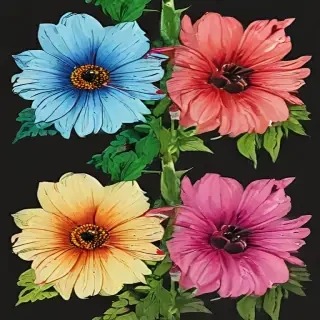 flowers to draw in color