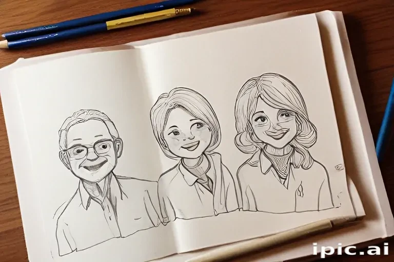 drawings of family