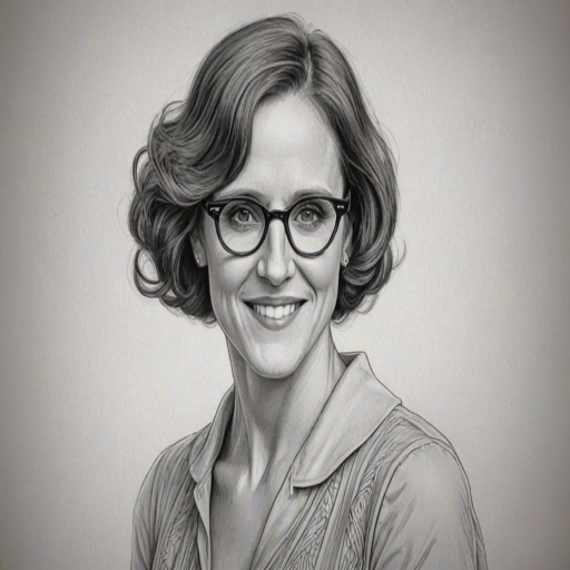 Beauteous Molly Shannon, pencil sketch, portrait of Radiant woman 1920s in glasses, hair style beatnik, outline, clear lines, fine lines, 8k