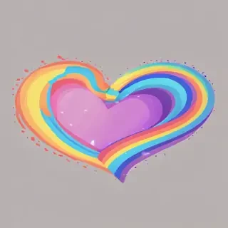 rainbow heart png