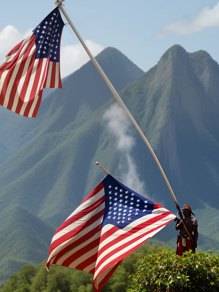 american flag waving png