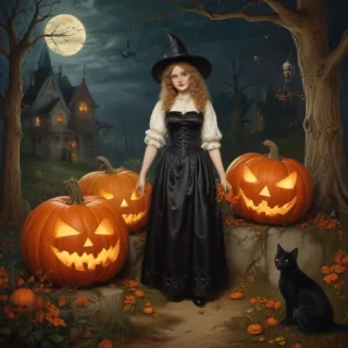 public domain vintage halloween art