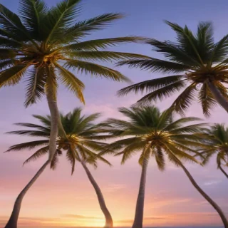 palm trees transparent