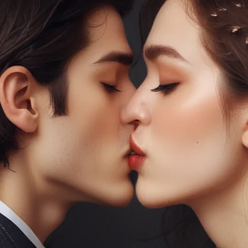 aesthetic kiss