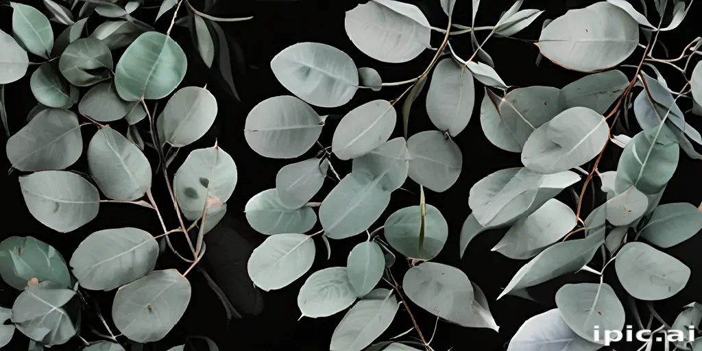 eucalyptus clipart black and white