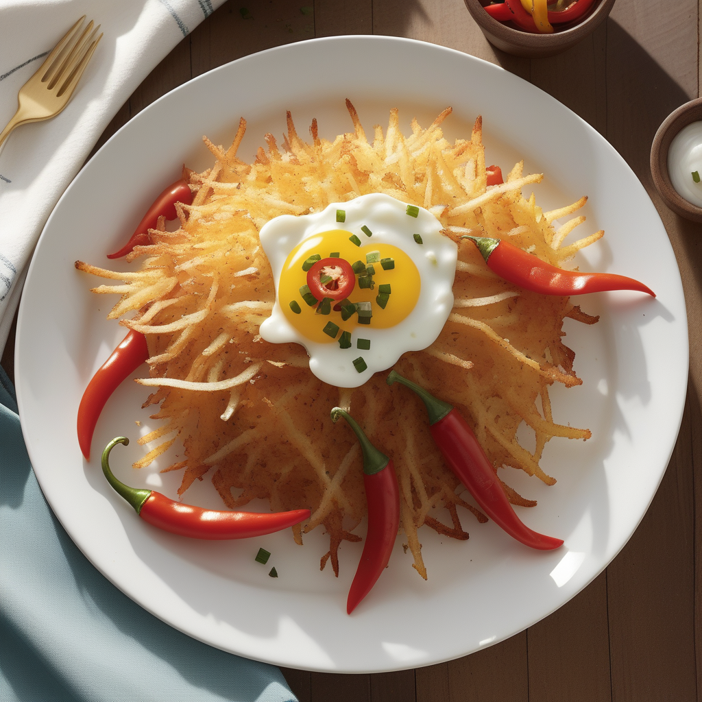 hash browns with peppers and onions