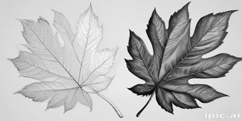 leaf clip art black and white