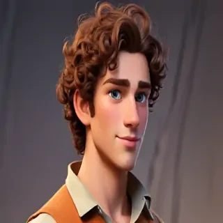 popular male cartoon characters with curly hair