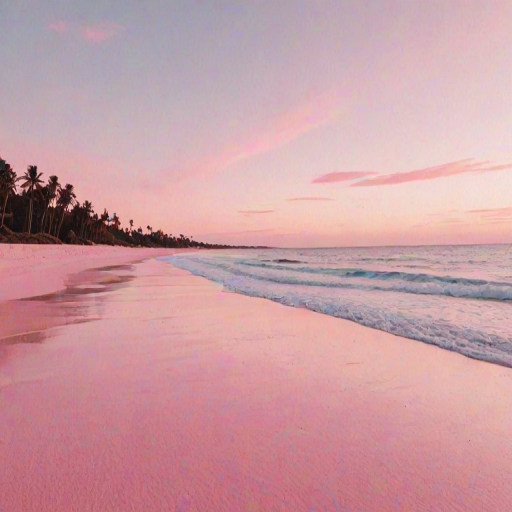 pink beach aesthetic