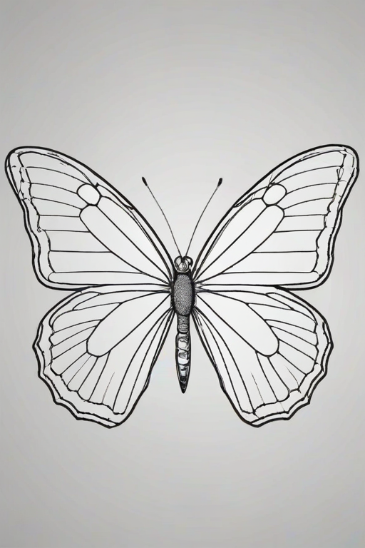 outline drawing of a butterfly