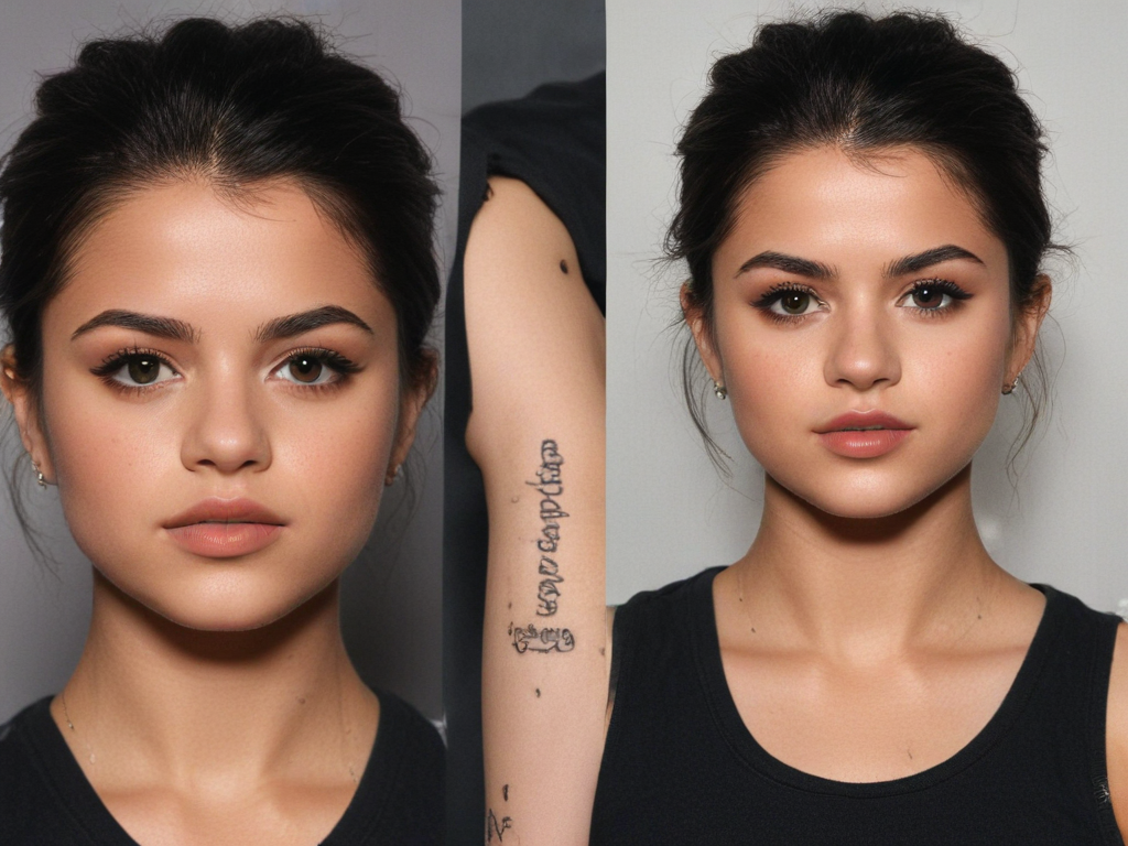 selena gomez tattoo on justin