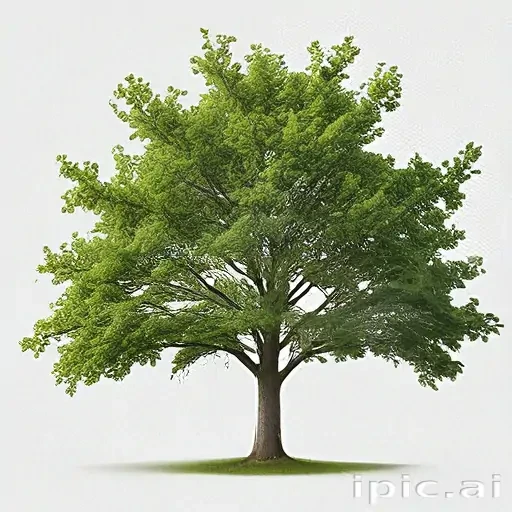 A Beautiful, Lush Green Tree Standing Majestically Against a Plain ...