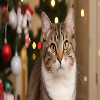 cat christmas wallpaper