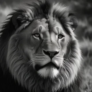 lion black and white pictures