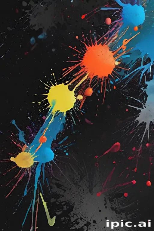 transparent paint splatter