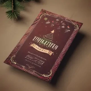 christmas card template psd