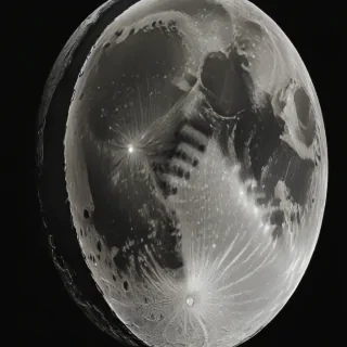 drawing of the moon