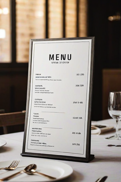 menu mock up