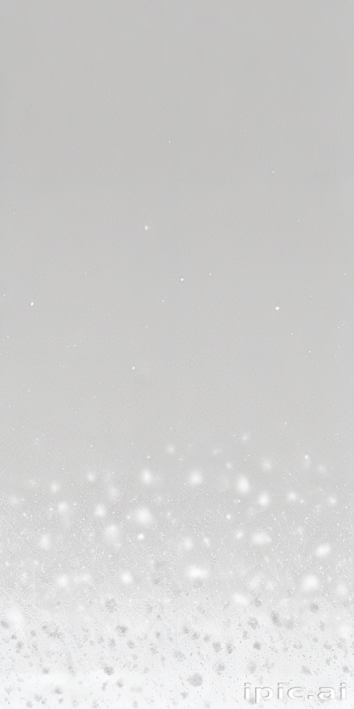 Delicate White Snowflakes Gently Falling Against a Soft Gray Background