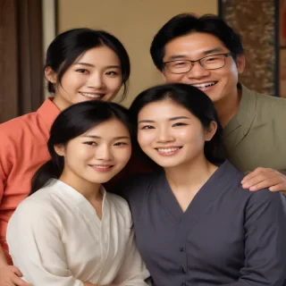 free use asian family