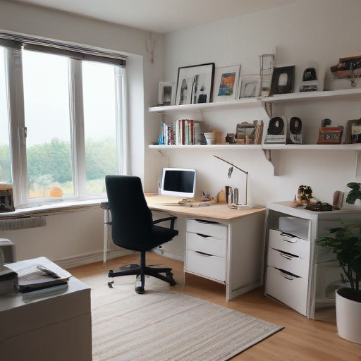 full room layout ikea inspired office room with windows for artists and ...