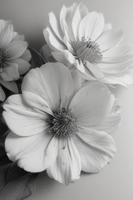 pencil drawn flowers